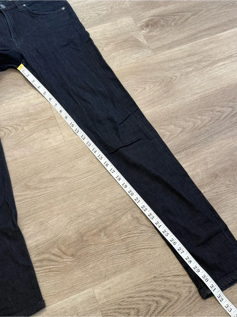Nudie Jeans Thin Finn Indigo Dark Blue Organic Cotton  Mens Actual Size 30x31 - Picture 11 of 14